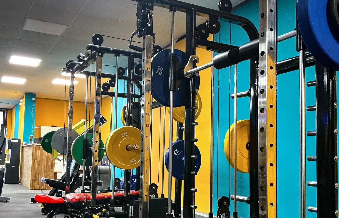 Funktionsrack mit Klimmzugstange und Kabelzügen im Functional-Bereich