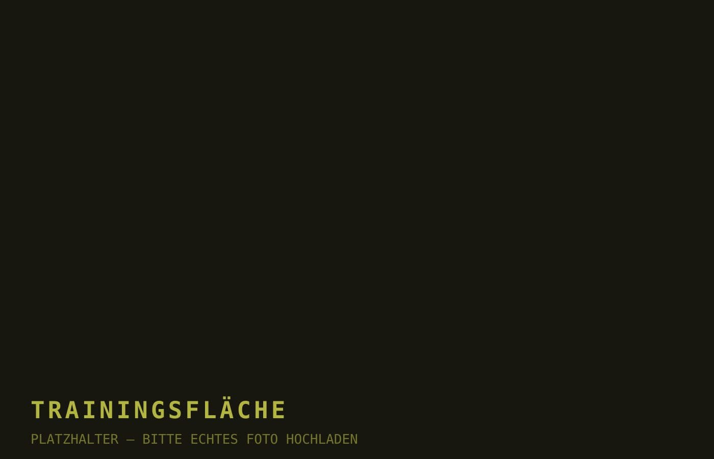 Blick über die offene Trainingsfläche
